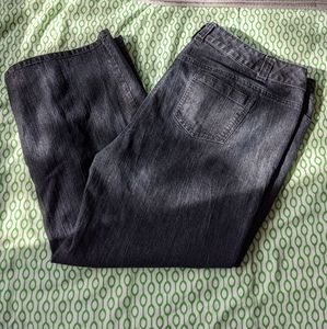 Contrast Wide Leg Jeans